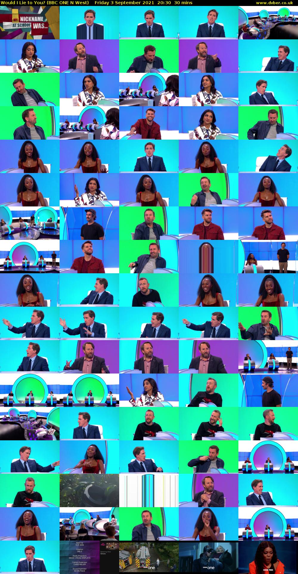 Would I Lie to You? (BBC ONE N West) Friday 3 September 2021 20:30 - 21:00