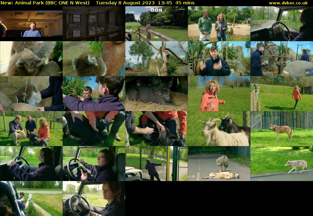 Animal Park (BBC ONE N West) Tuesday 8 August 2023 13:45 - 14:30