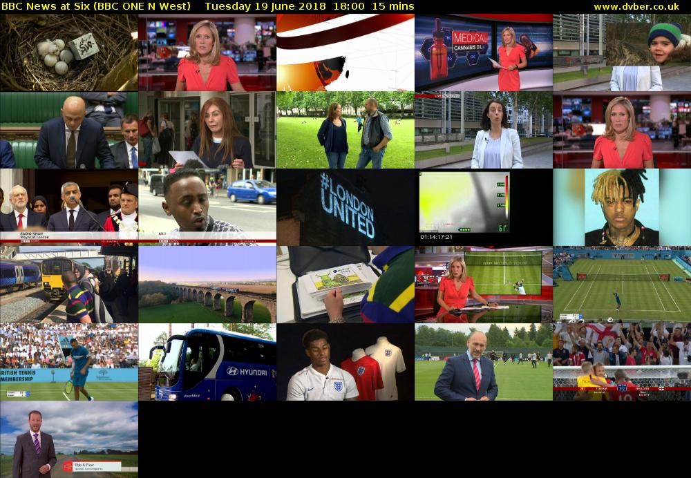 BBC News at Six (BBC ONE N West) Tuesday 19 June 2018 18:00 - 18:15