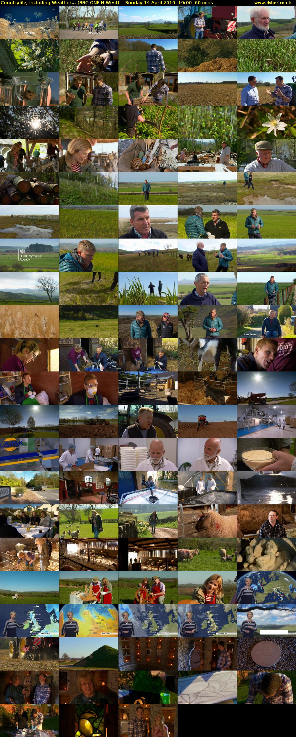 Countryfile, including Weather... (BBC ONE N West) Sunday 14 April 2019 19:00 - 20:00