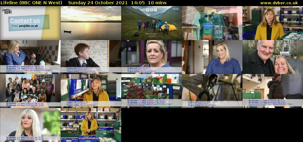 Lifeline (BBC ONE N West) Sunday 24 October 2021 14:05 - 14:15
