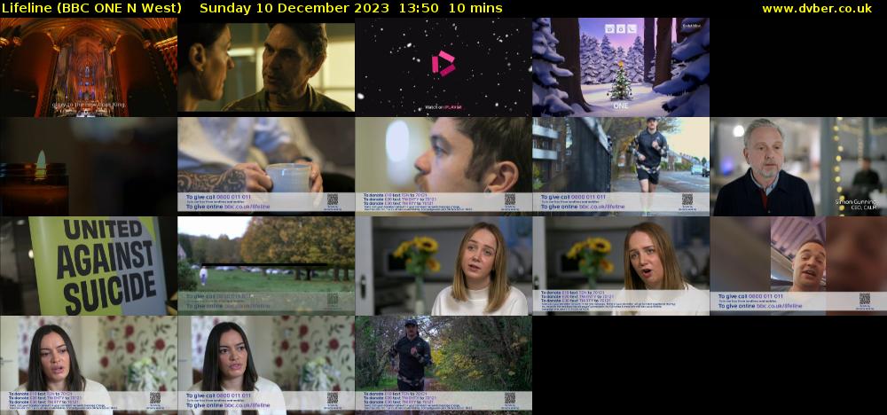 Lifeline (BBC ONE N West) Sunday 10 December 2023 13:50 - 14:00