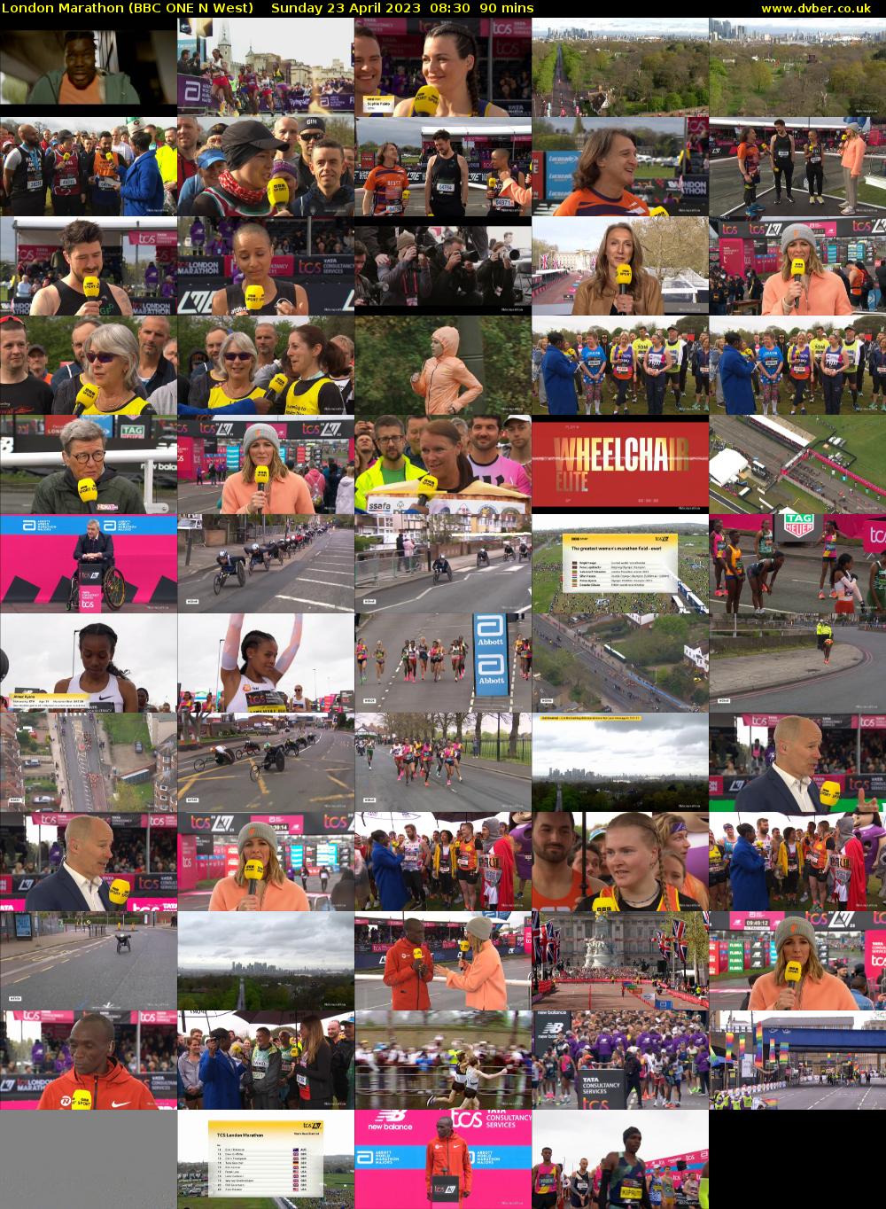 London Marathon (BBC ONE N West) Sunday 23 April 2023 08:30 - 10:00