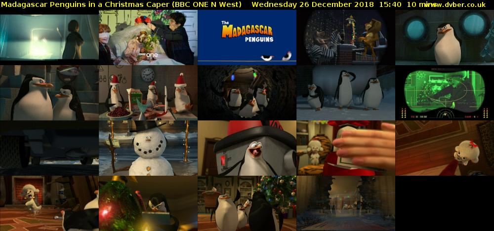 Madagascar Penguins in a Christmas Caper (BBC ONE N West) Wednesday 26 December 2018 15:40 - 15:50