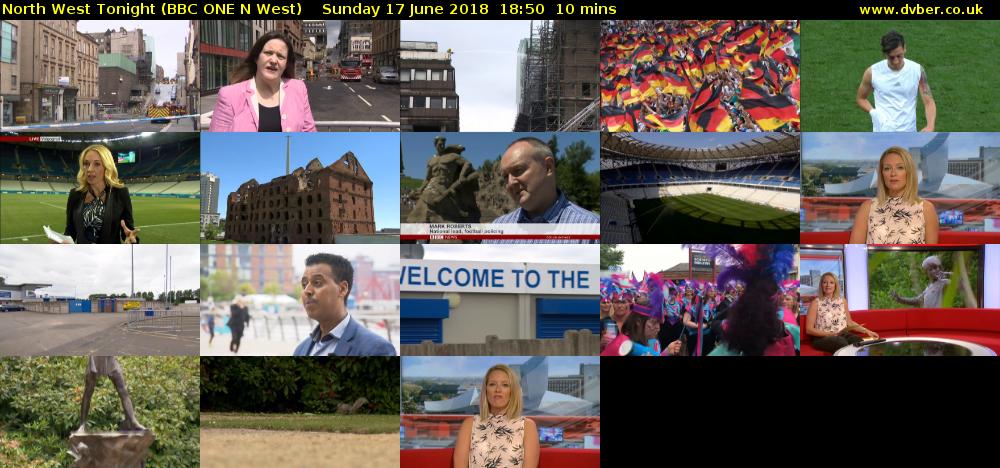 North West Tonight (BBC ONE N West) Sunday 17 June 2018 18:50 - 19:00