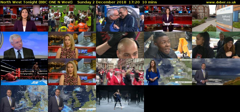 North West Tonight (BBC ONE N West) Sunday 2 December 2018 17:20 - 17:30