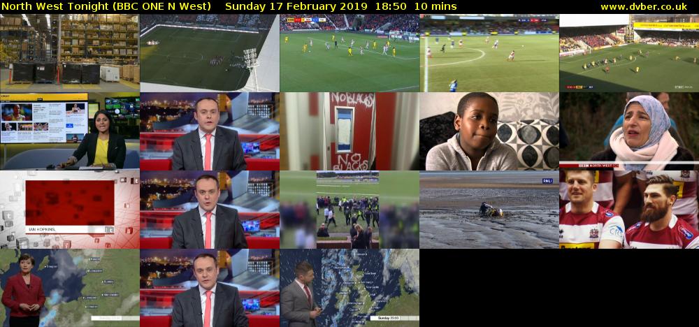 North West Tonight (BBC ONE N West) Sunday 17 February 2019 18:50 - 19:00