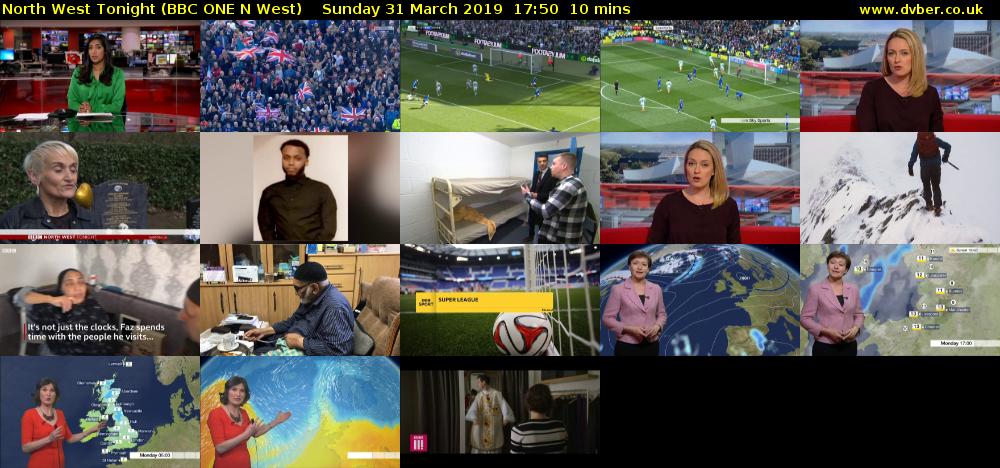North West Tonight (BBC ONE N West) Sunday 31 March 2019 17:50 - 18:00