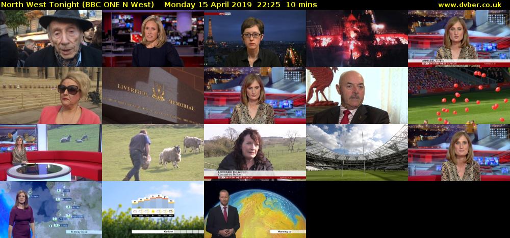 North West Tonight (BBC ONE N West) Monday 15 April 2019 22:25 - 22:35