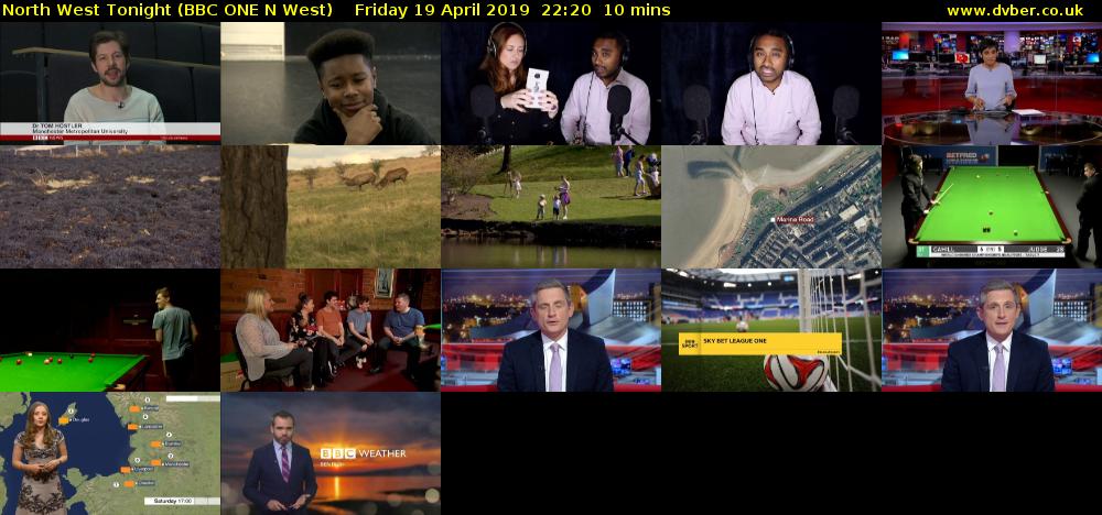 North West Tonight (BBC ONE N West) Friday 19 April 2019 22:20 - 22:30
