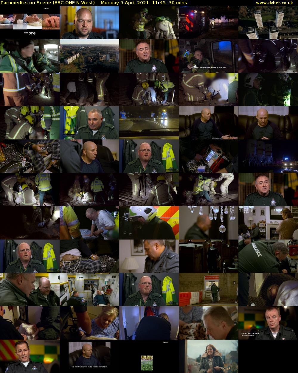 Paramedics on Scene (BBC ONE N West) Monday 5 April 2021 11:45 - 12:15