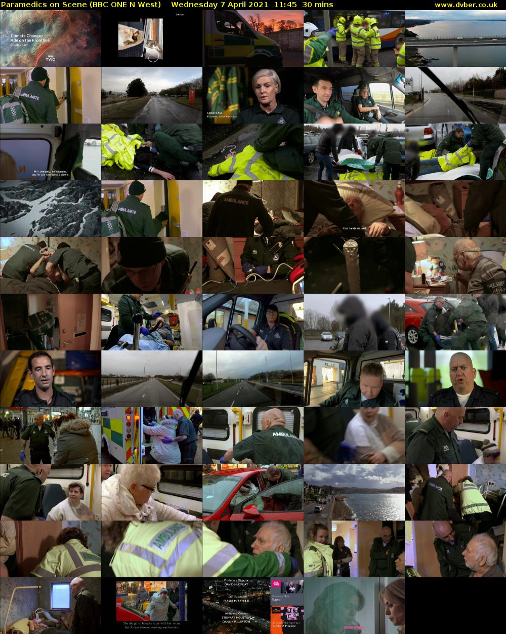 Paramedics on Scene (BBC ONE N West) Wednesday 7 April 2021 11:45 - 12:15