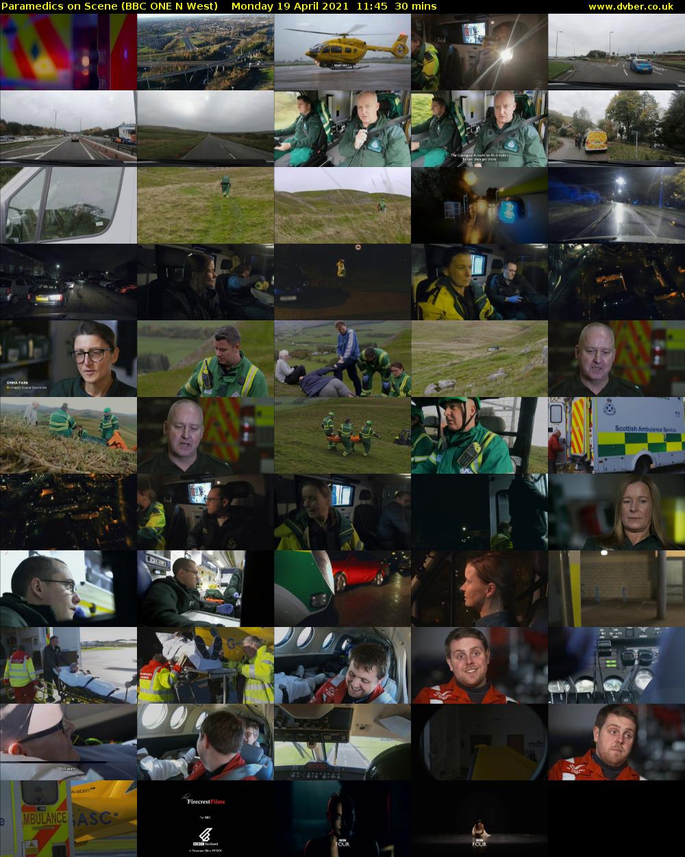 Paramedics on Scene (BBC ONE N West) Monday 19 April 2021 11:45 - 12:15