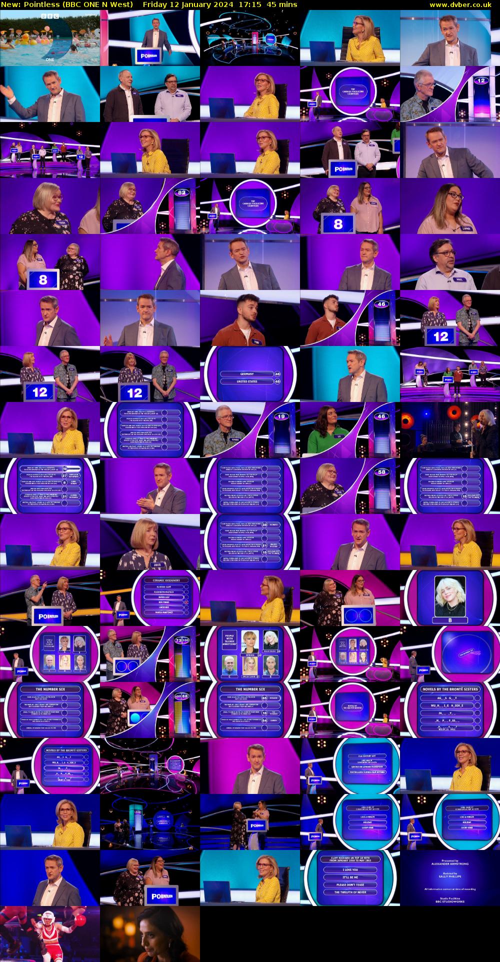 Pointless (BBC ONE N West) Friday 12 January 2024 17:15 - 18:00