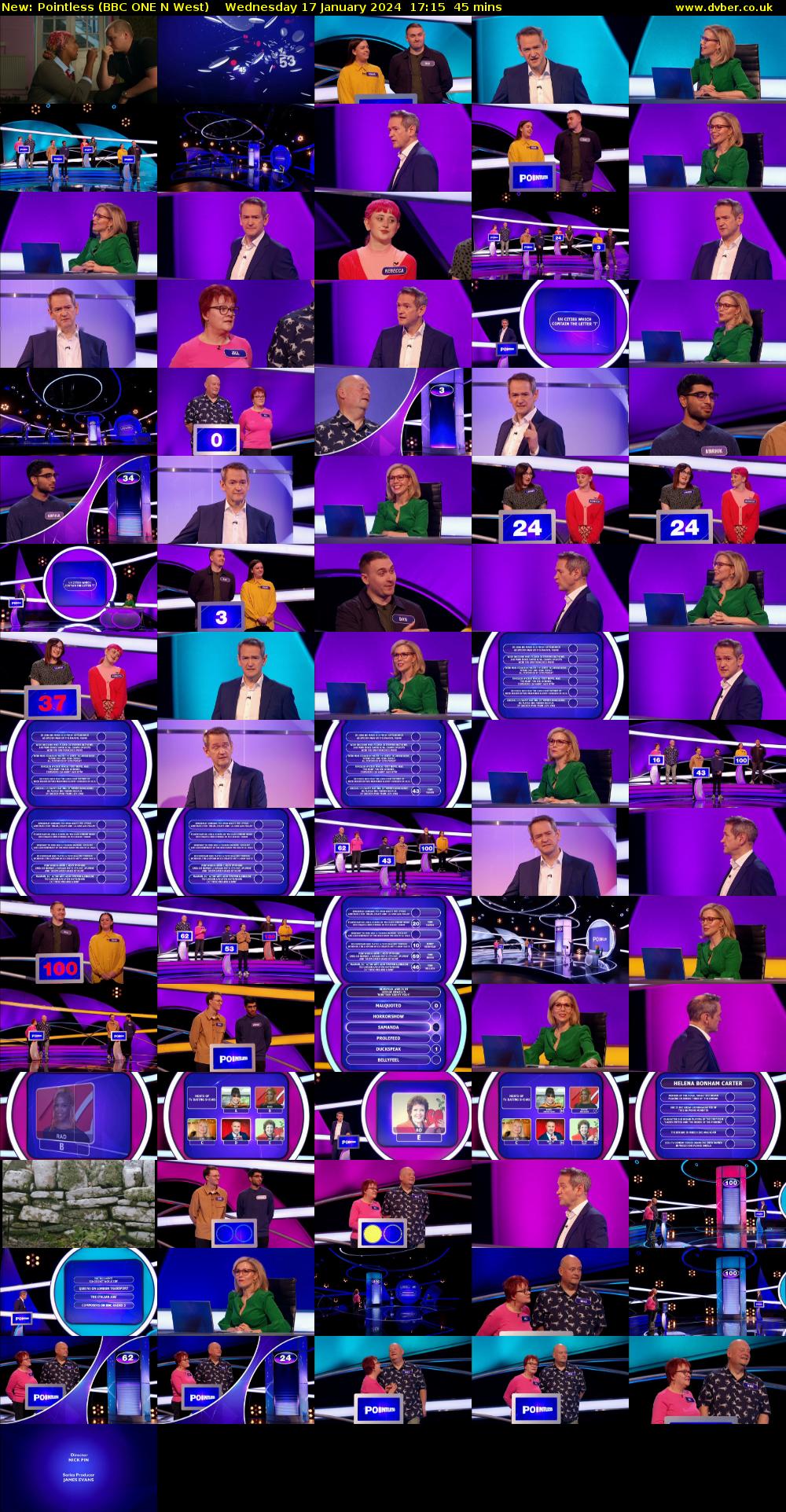 Pointless (BBC ONE N West) Wednesday 17 January 2024 17:15 - 18:00