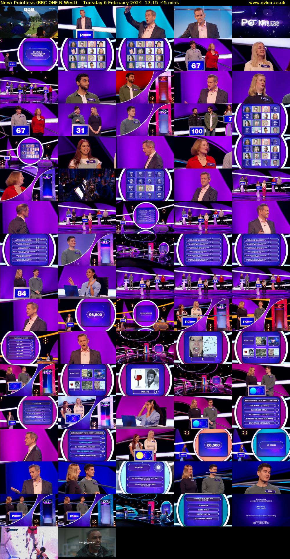 Pointless (BBC ONE N West) Tuesday 6 February 2024 17:15 - 18:00