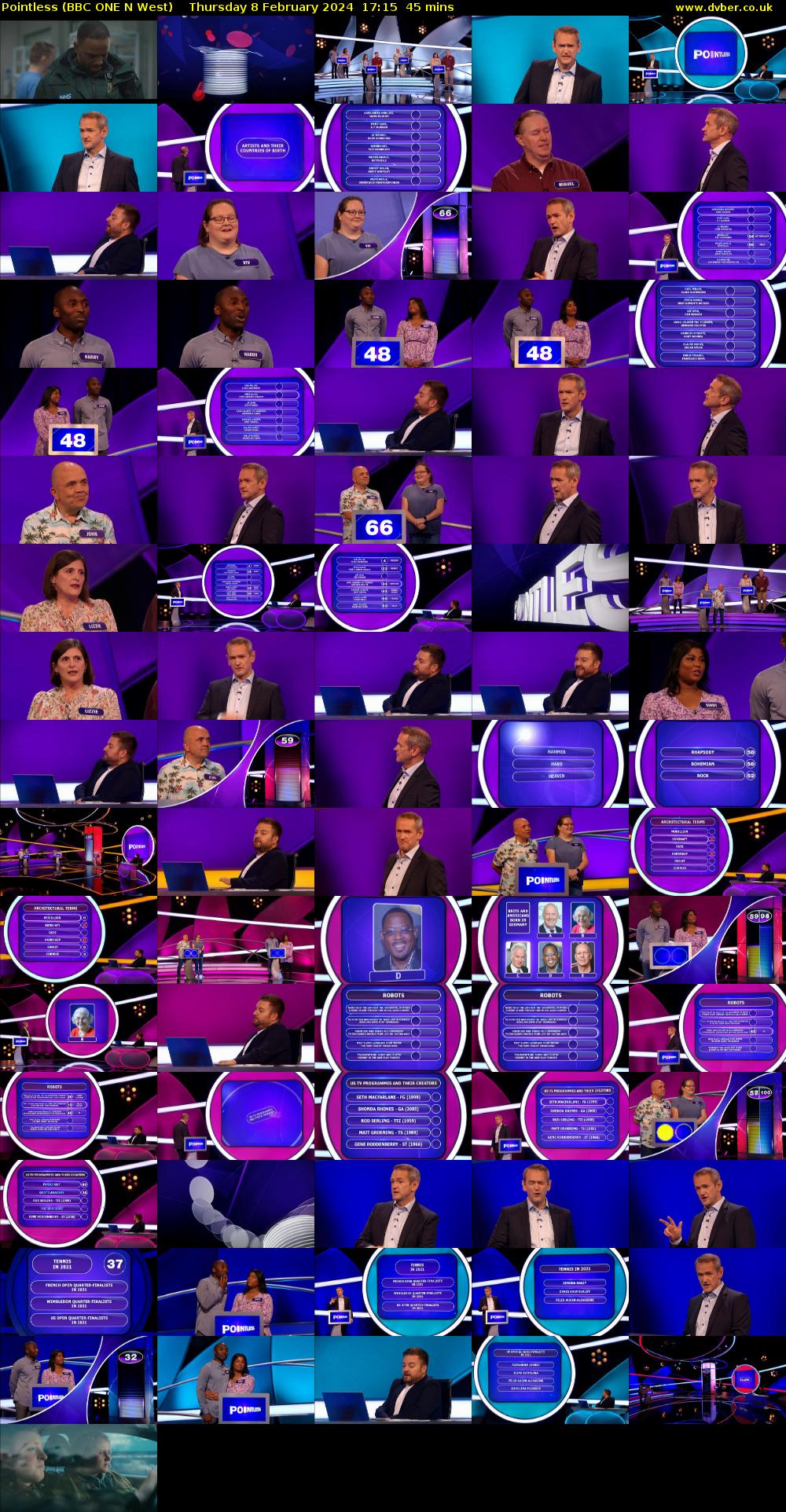 Pointless (BBC ONE N West) Thursday 8 February 2024 17:15 - 18:00