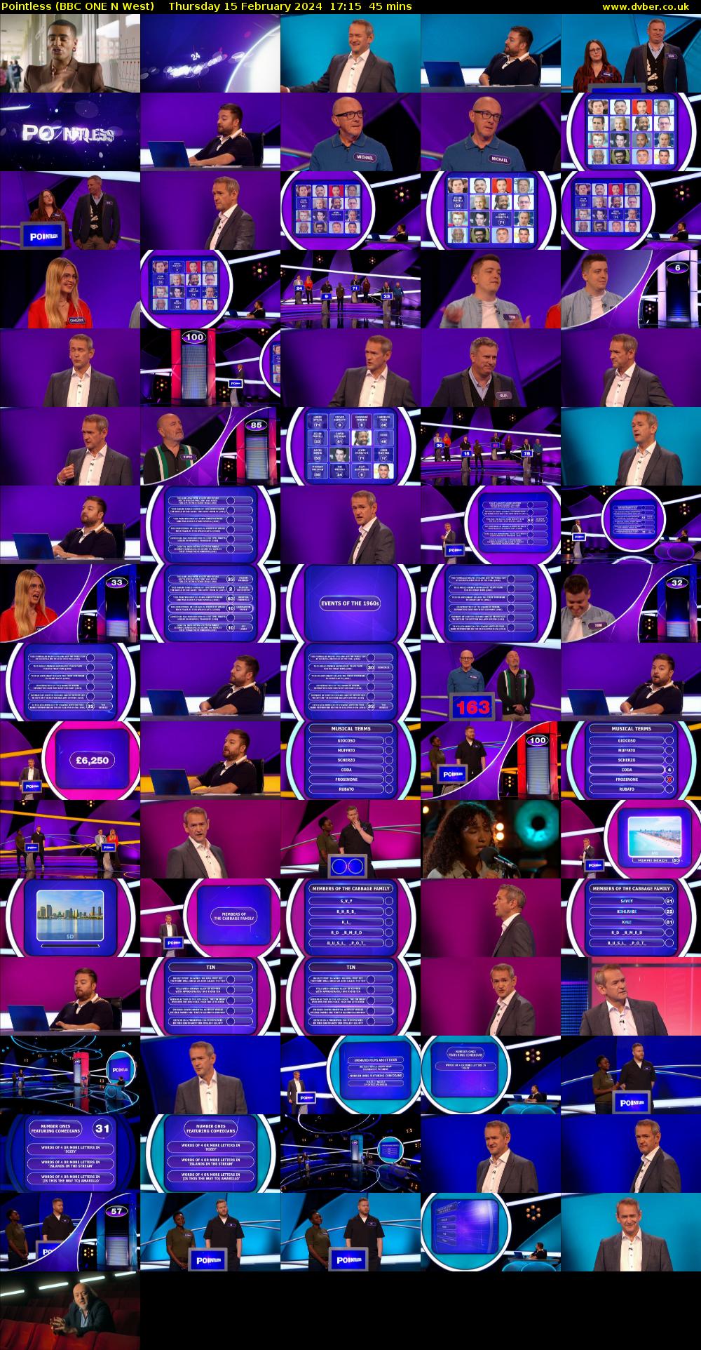 Pointless (BBC ONE N West) Thursday 15 February 2024 17:15 - 18:00