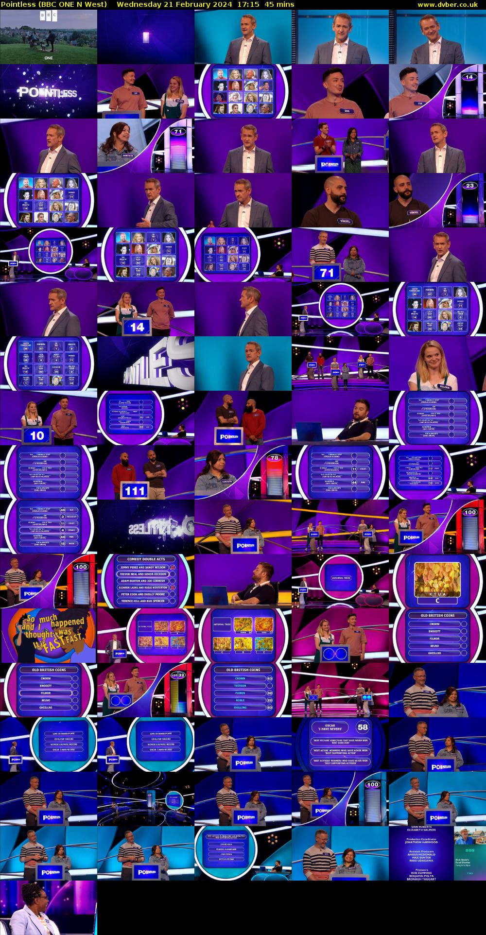 Pointless (BBC ONE N West) Wednesday 21 February 2024 17:15 - 18:00