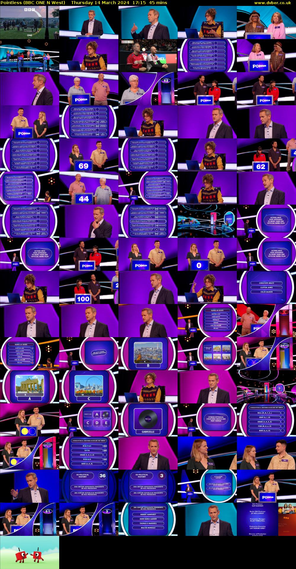 Pointless (BBC ONE N West) Thursday 14 March 2024 17:15 - 18:00