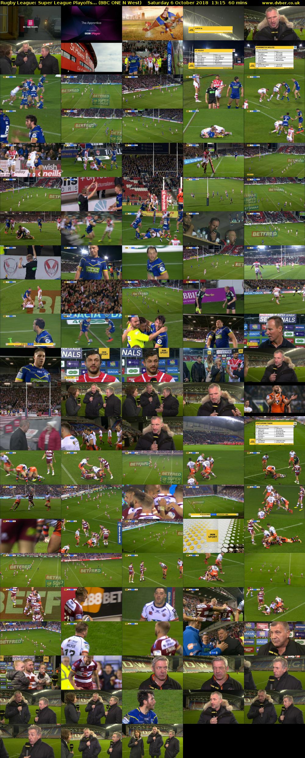 Rugby League: Super League Playoffs... (BBC ONE N West) Saturday 6 October 2018 13:15 - 14:15