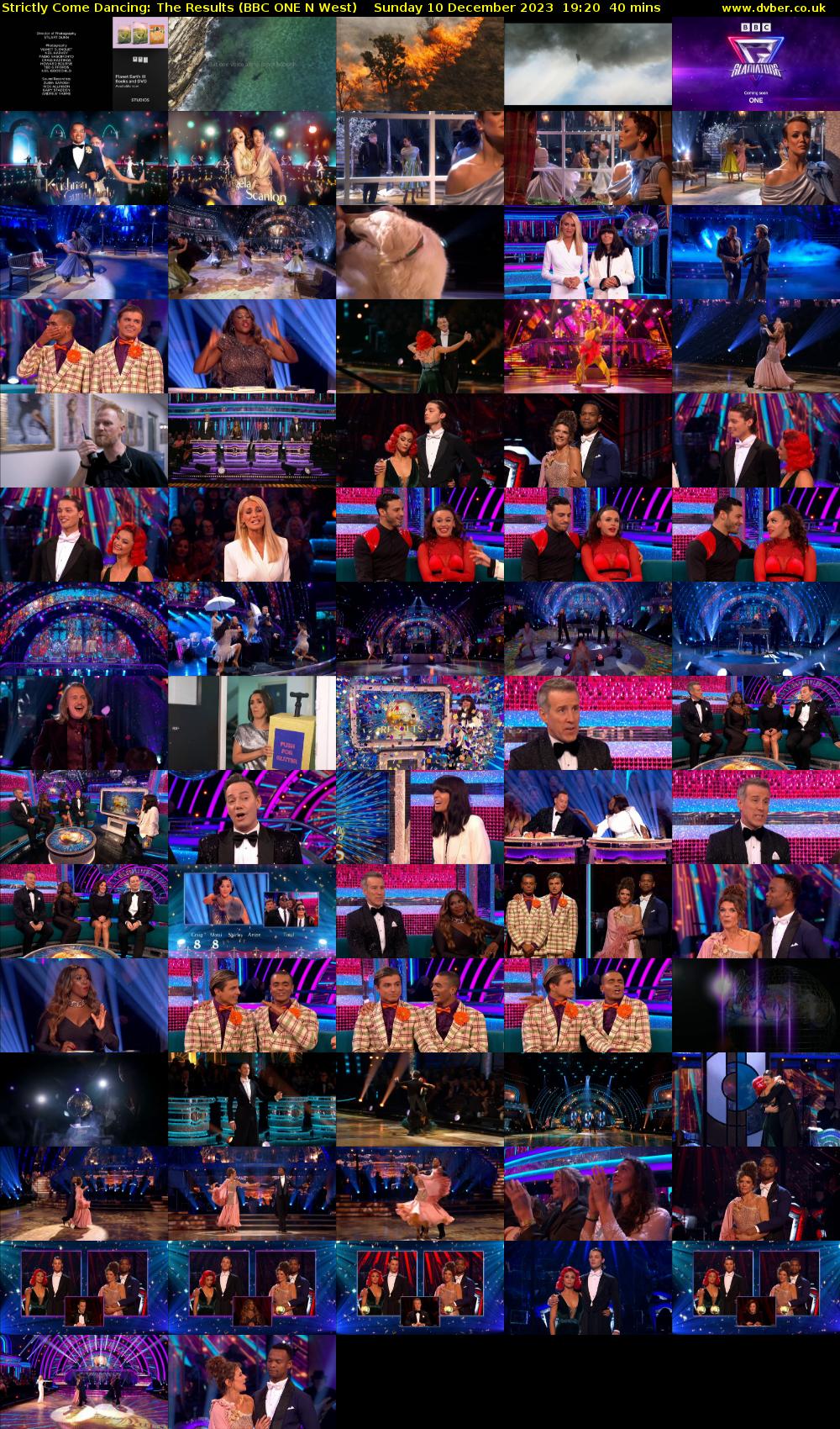 Strictly Come Dancing: The Results (BBC ONE N West) Sunday 10 December 2023 19:20 - 20:00