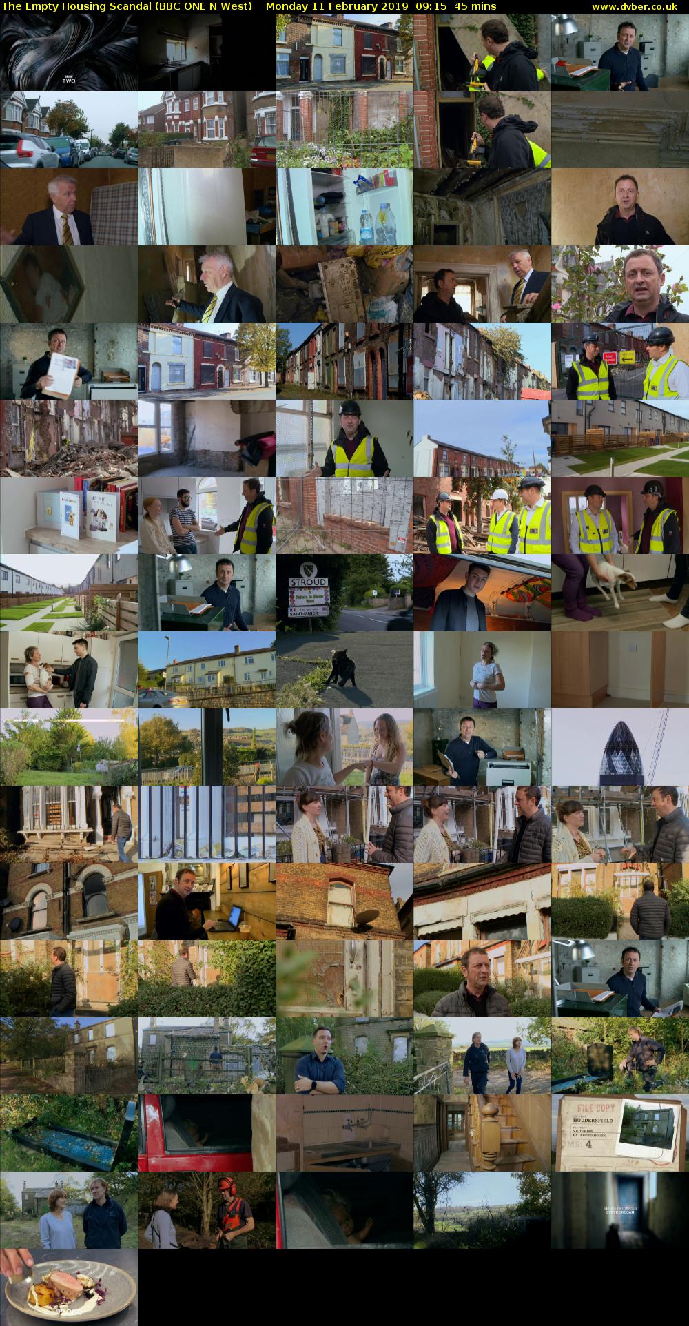 The Empty Housing Scandal (BBC ONE N West) Monday 11 February 2019 09:15 - 10:00