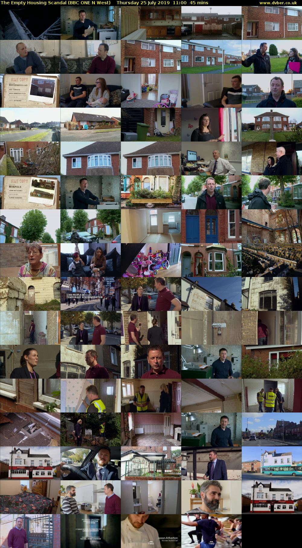 The Empty Housing Scandal (BBC ONE N West) Thursday 25 July 2019 11:00 - 11:45