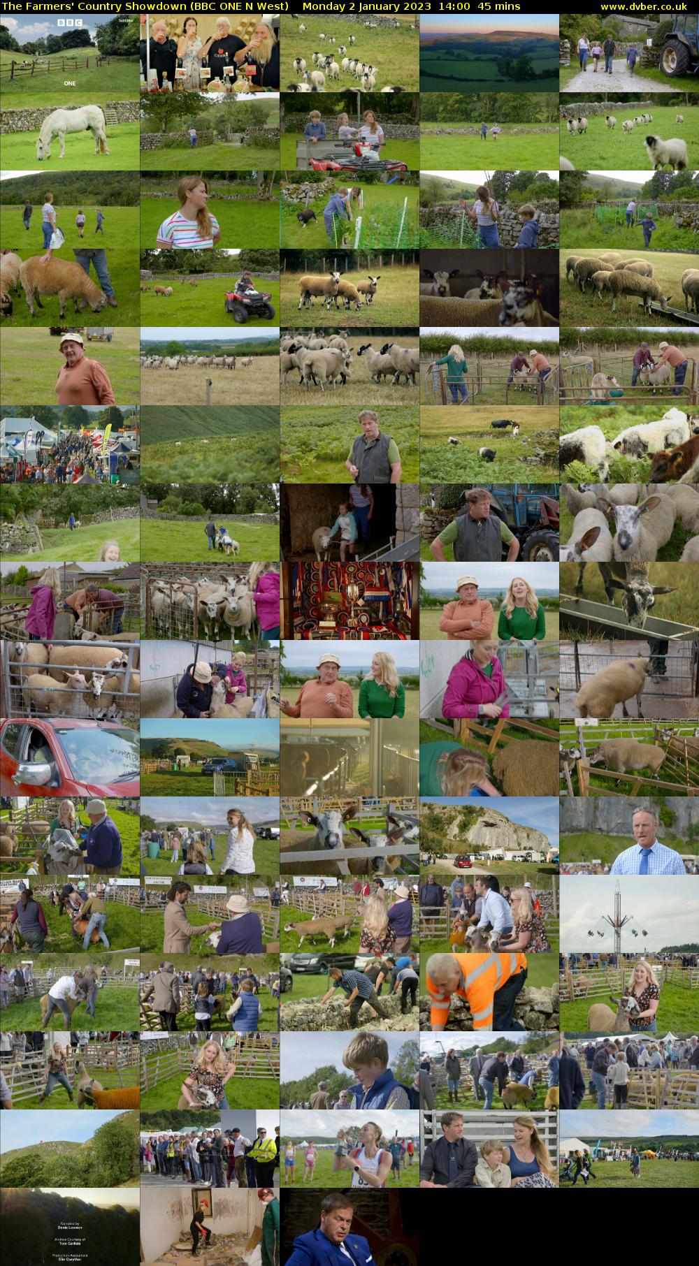 The Farmers' Country Showdown (BBC ONE N West) Monday 2 January 2023 14:00 - 14:45