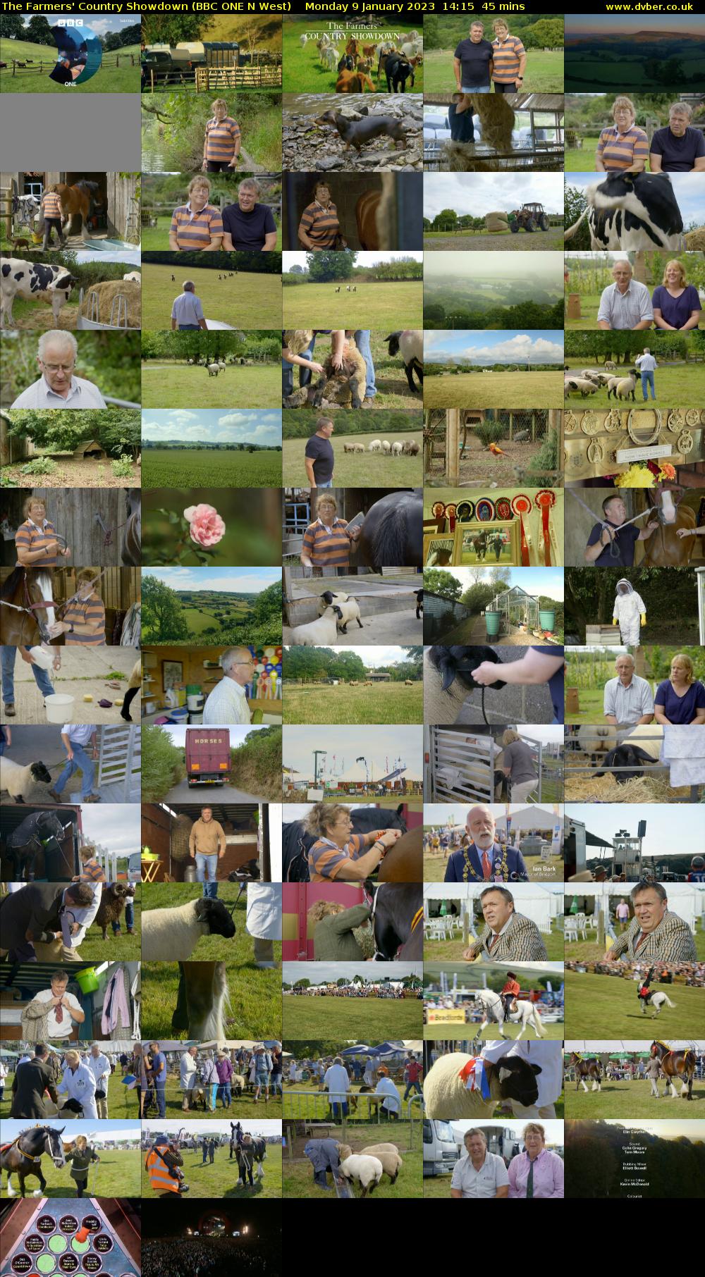 The Farmers' Country Showdown (BBC ONE N West) Monday 9 January 2023 14:15 - 15:00