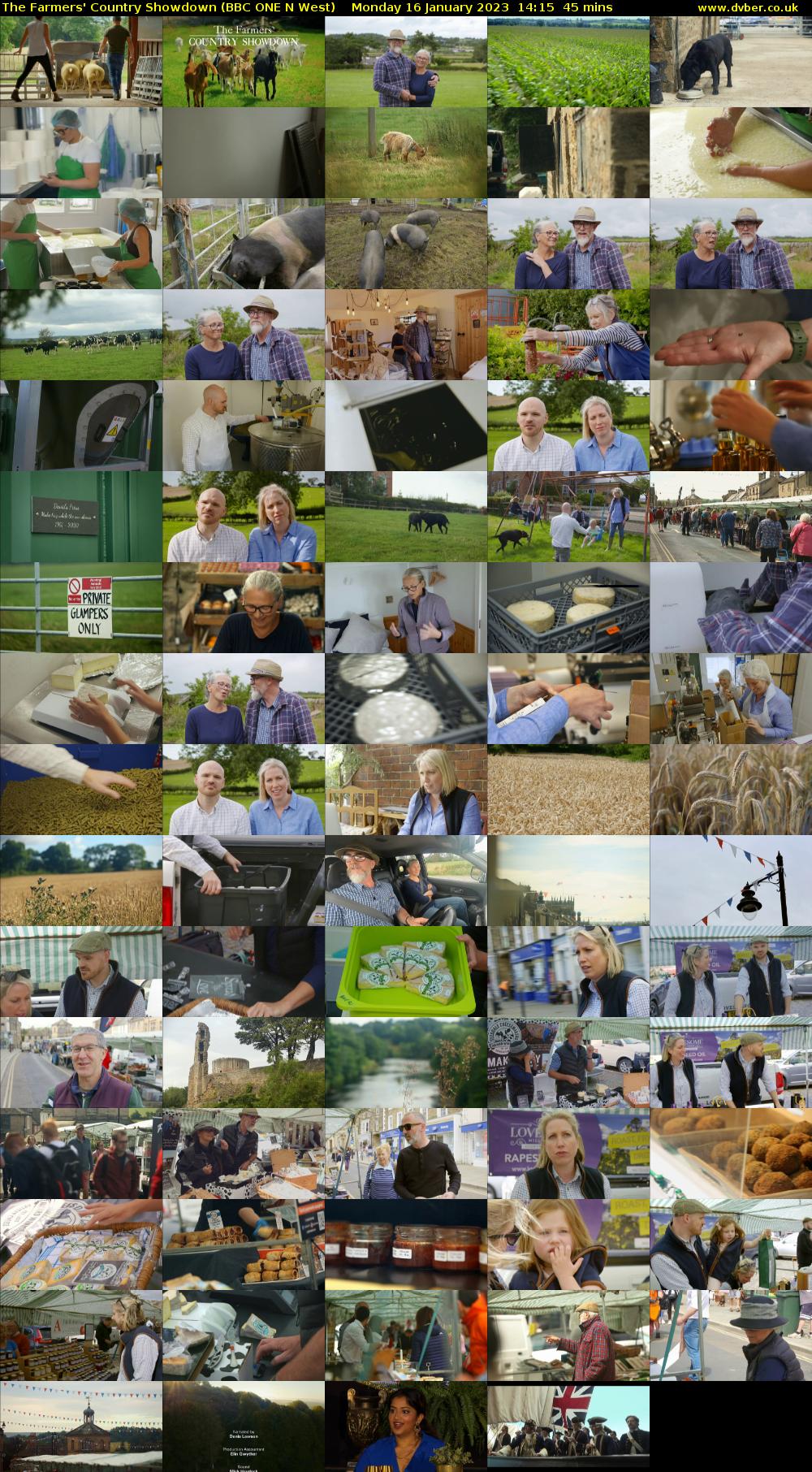 The Farmers' Country Showdown (BBC ONE N West) Monday 16 January 2023 14:15 - 15:00