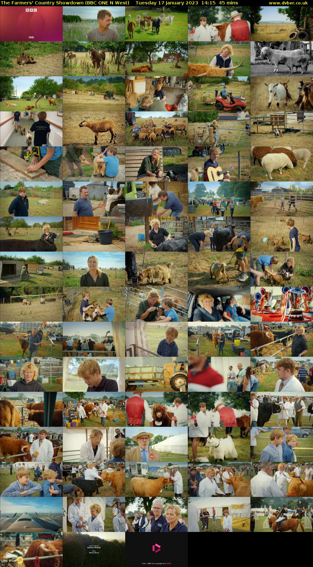 The Farmers' Country Showdown (BBC ONE N West) Tuesday 17 January 2023 14:15 - 15:00