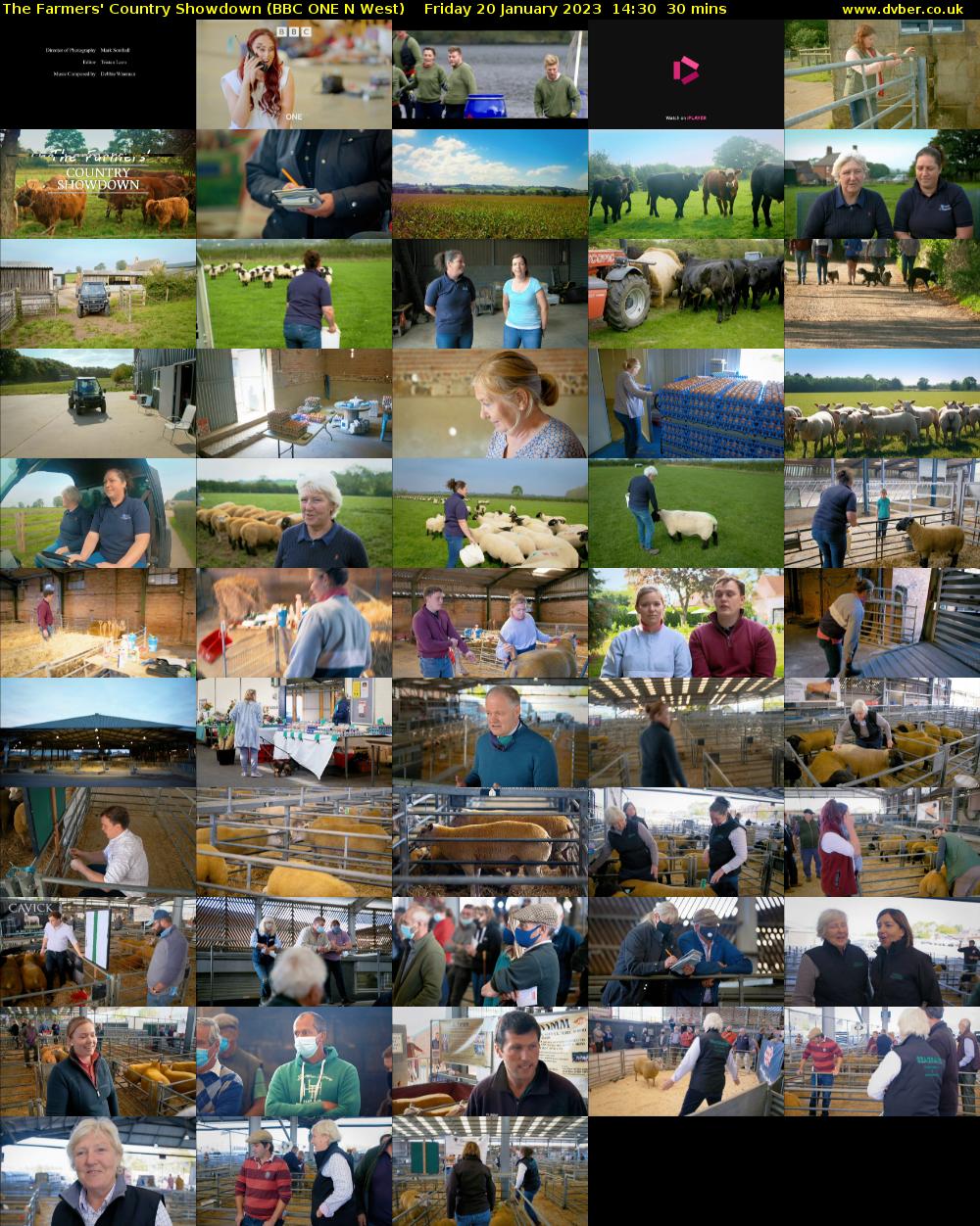 The Farmers' Country Showdown (BBC ONE N West) Friday 20 January 2023 14:30 - 15:00
