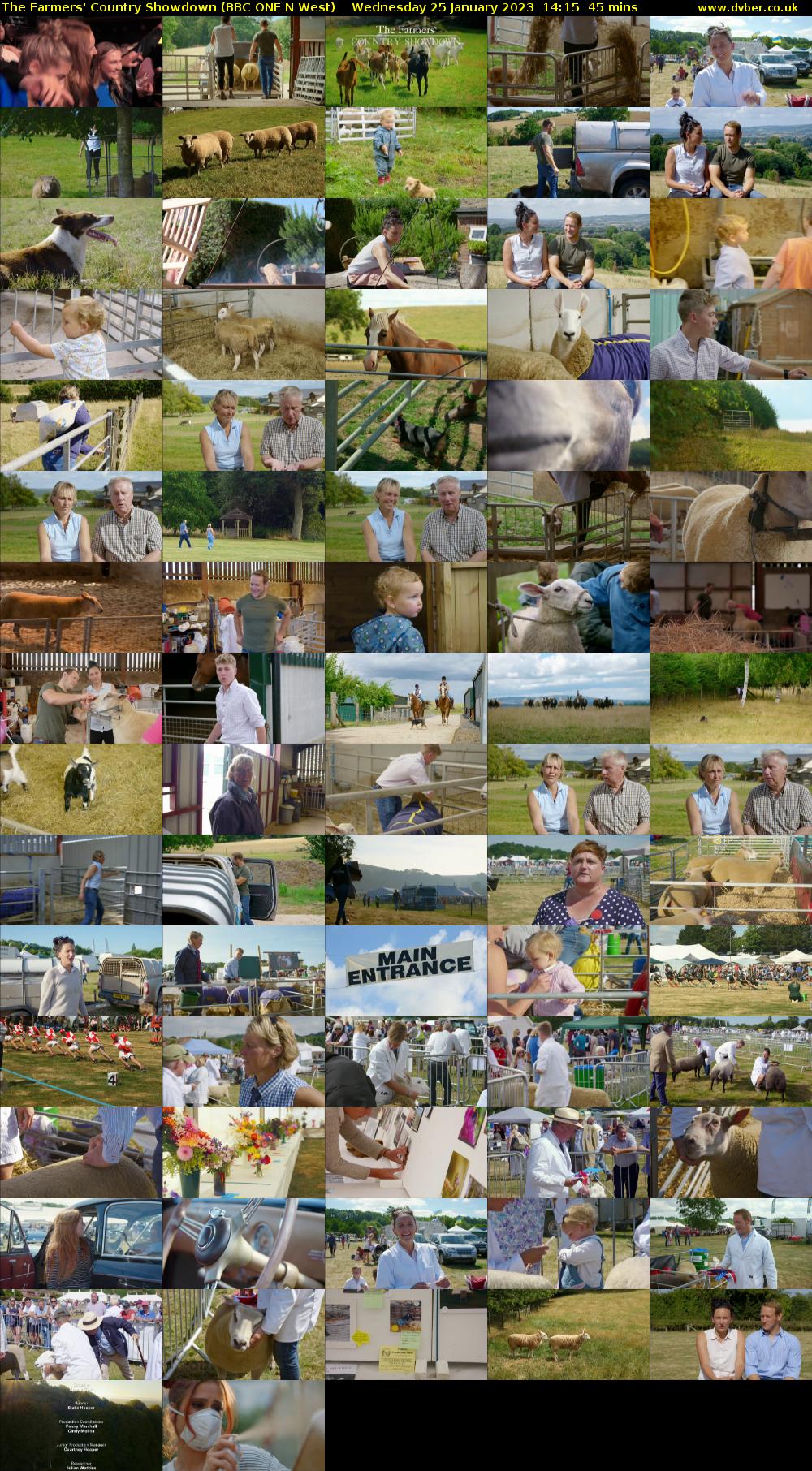 The Farmers' Country Showdown (BBC ONE N West) Wednesday 25 January 2023 14:15 - 15:00