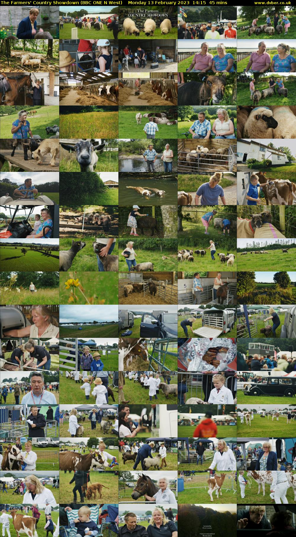 The Farmers' Country Showdown (BBC ONE N West) Monday 13 February 2023 14:15 - 15:00