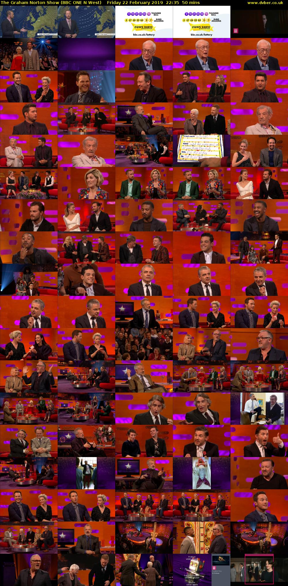 The Graham Norton Show (BBC ONE N West) Friday 22 February 2019 22:35 - 23:25
