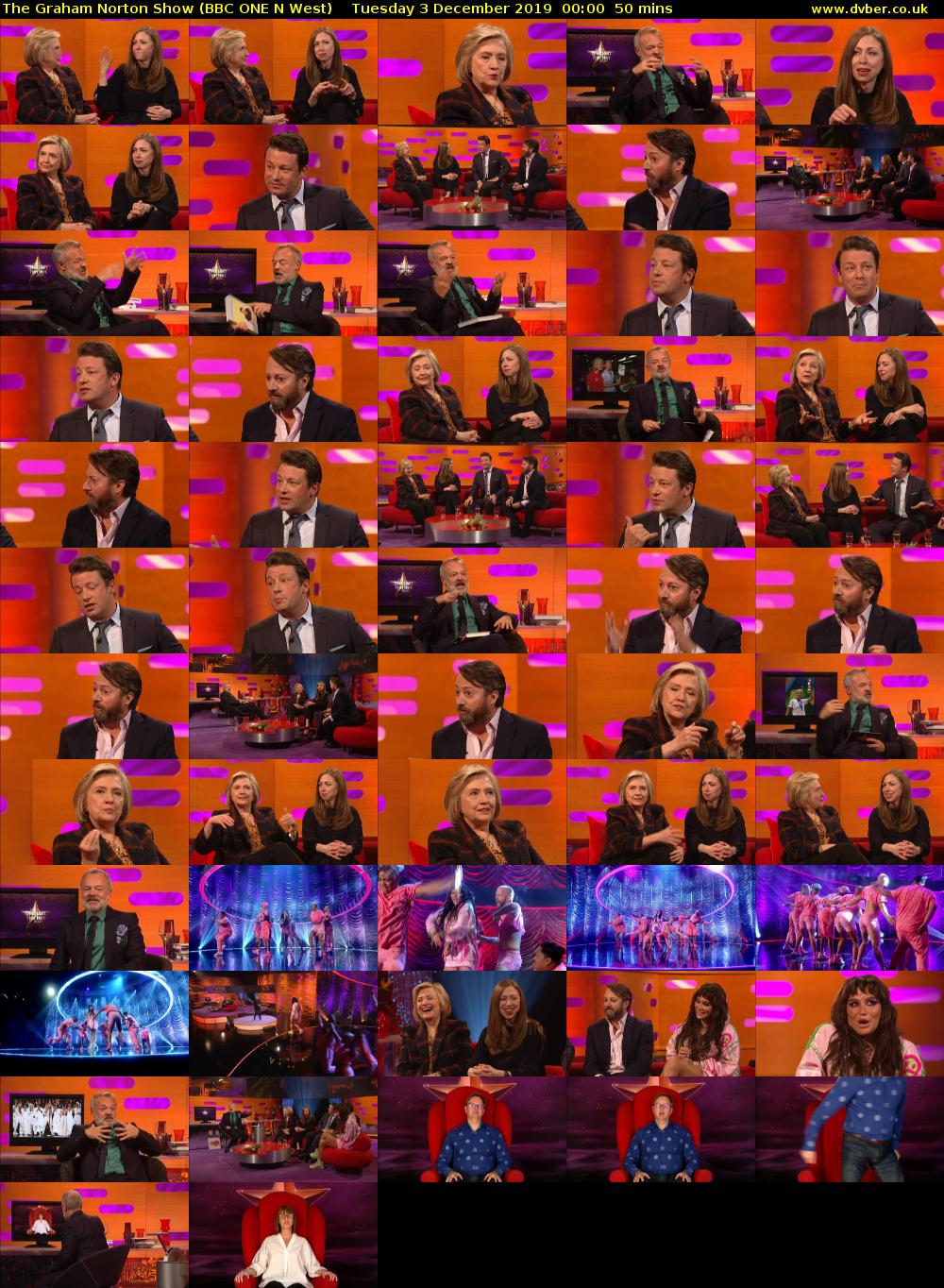 The Graham Norton Show (BBC ONE N West) Tuesday 3 December 2019 00:00 - 00:50