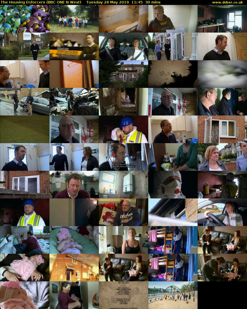 The Housing Enforcers (BBC ONE N West) Tuesday 28 May 2019 11:45 - 12:15