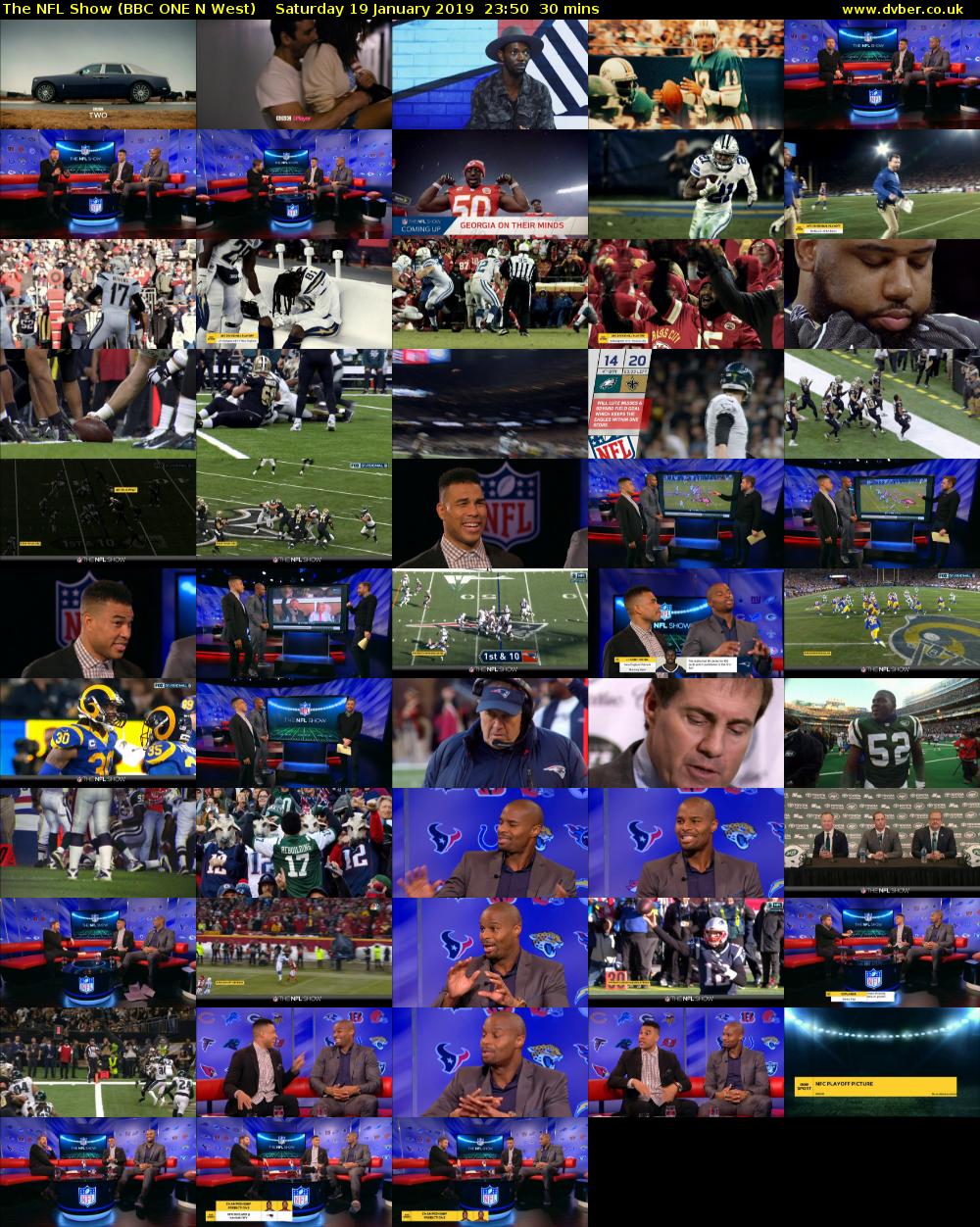The NFL Show (BBC ONE N West) Saturday 19 January 2019 23:50 - 00:20