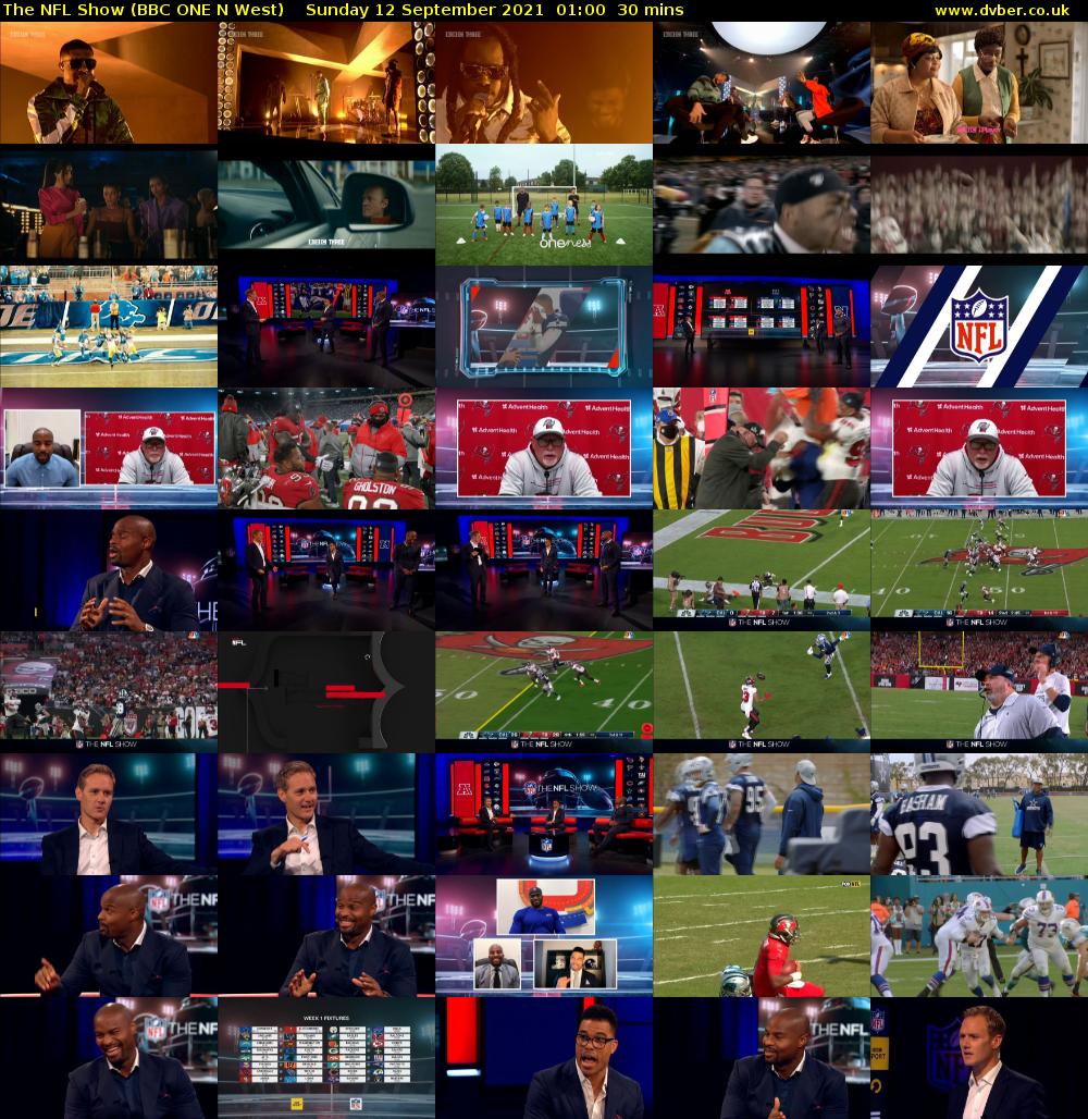 The NFL Show (BBC ONE N West) Sunday 12 September 2021 01:00 - 01:30