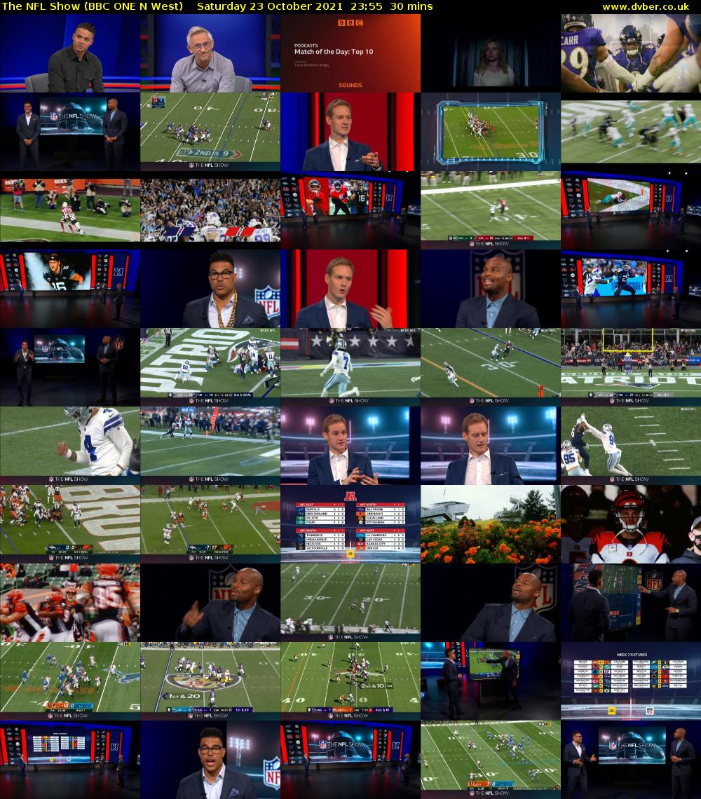 The NFL Show (BBC ONE N West) Saturday 23 October 2021 23:55 - 00:25