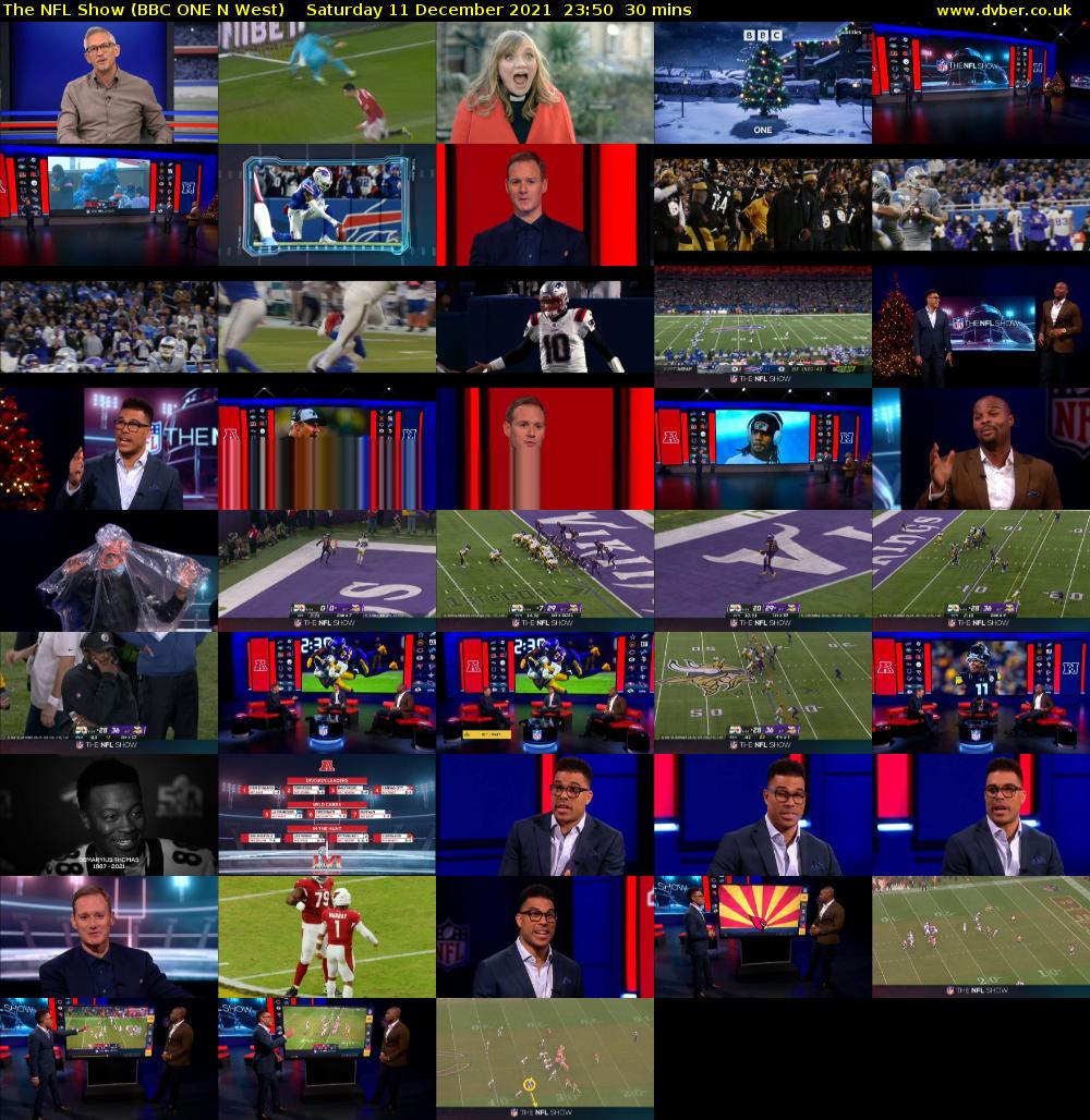 The NFL Show (BBC ONE N West) Saturday 11 December 2021 23:50 - 00:20