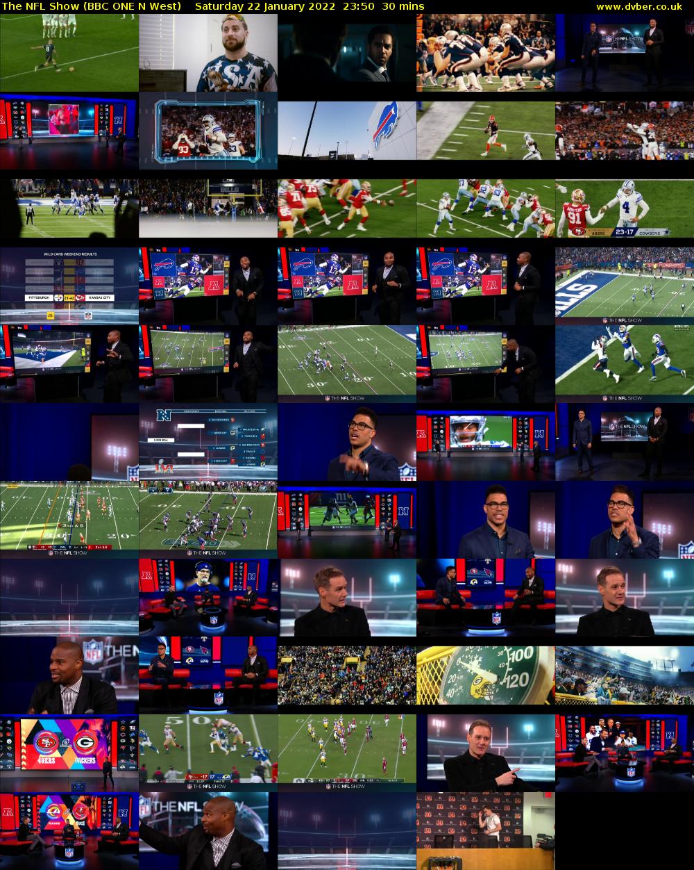 The NFL Show (BBC ONE N West) Saturday 22 January 2022 23:50 - 00:20