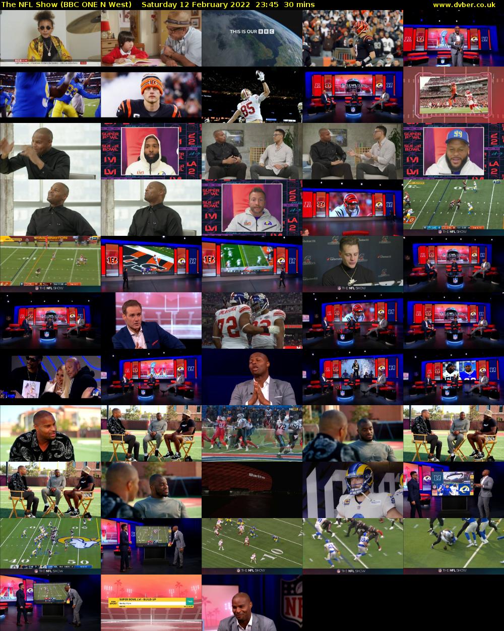 The NFL Show (BBC ONE N West) Saturday 12 February 2022 23:45 - 00:15
