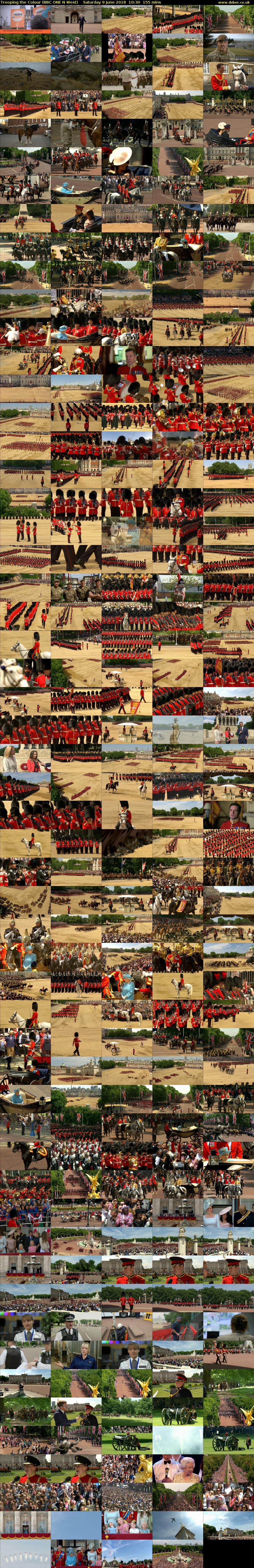 Trooping the Colour (BBC ONE N West) Saturday 9 June 2018 10:30 - 13:05
