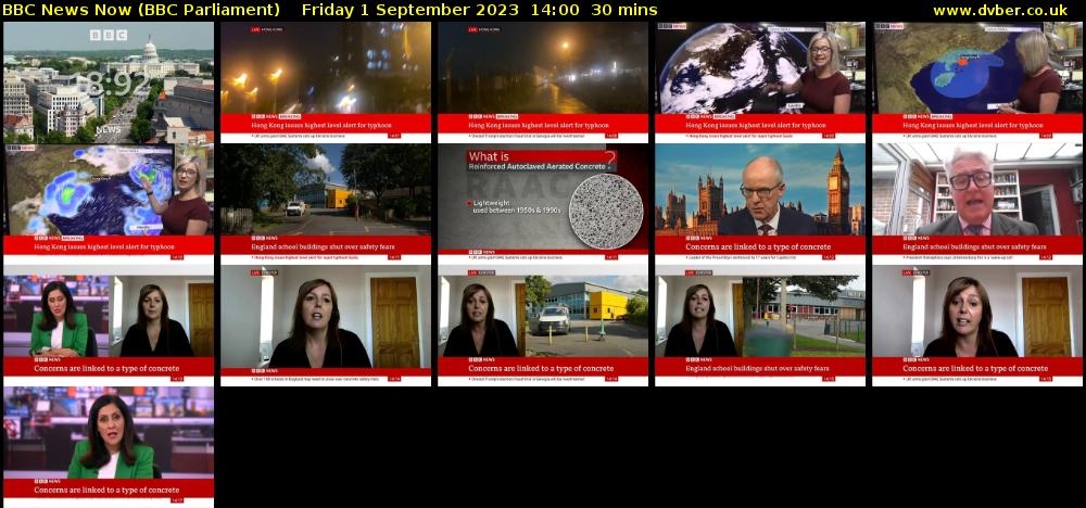 BBC News Now (BBC Parliament) Friday 1 September 2023 14:00 - 14:30