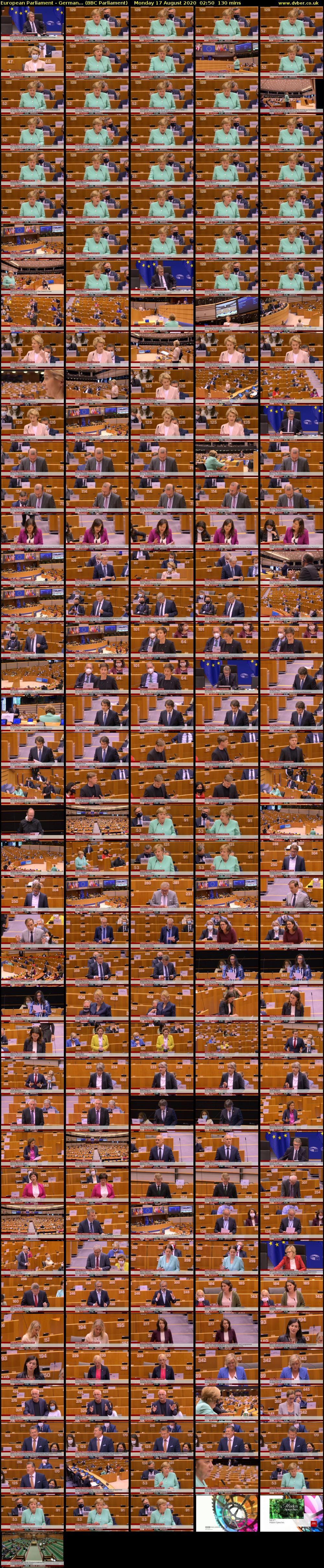 European Parliament - German... (BBC Parliament) Monday 17 August 2020 02:50 - 05:00