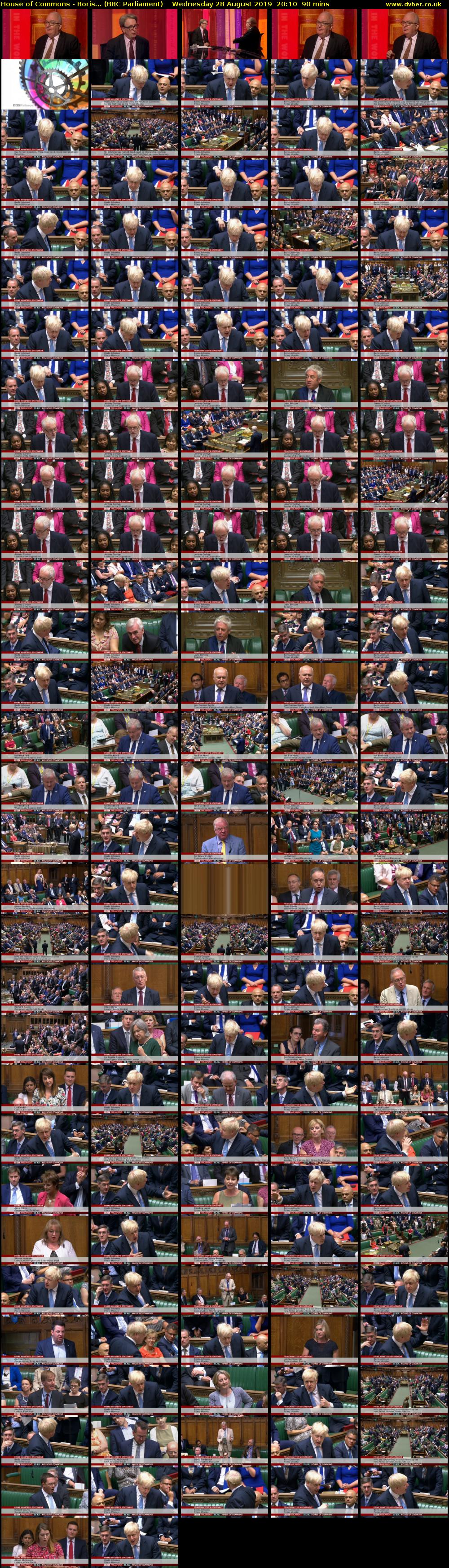 House of Commons - Boris... (BBC Parliament) Wednesday 28 August 2019 20:10 - 21:40
