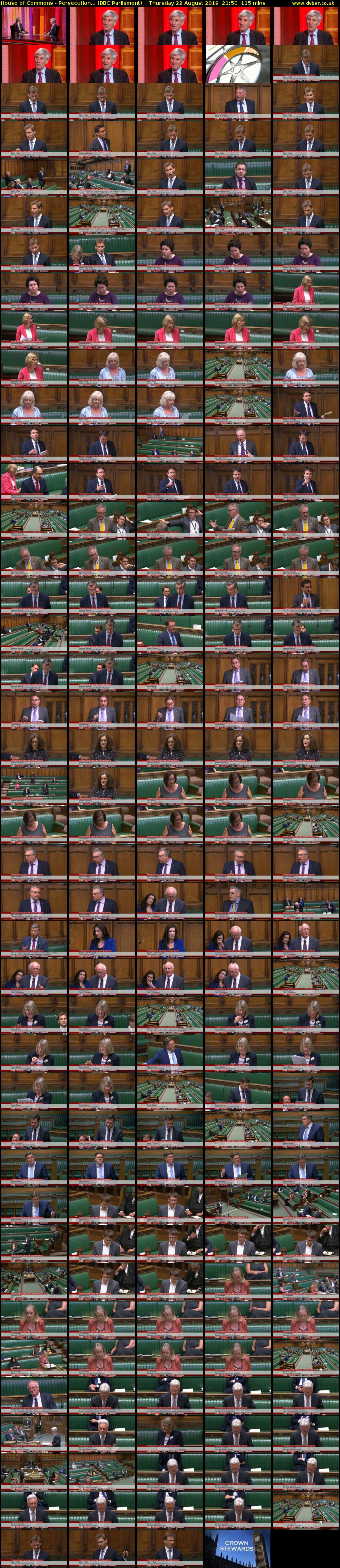House of Commons - Persecution... (BBC Parliament) Thursday 22 August 2019 21:50 - 23:45