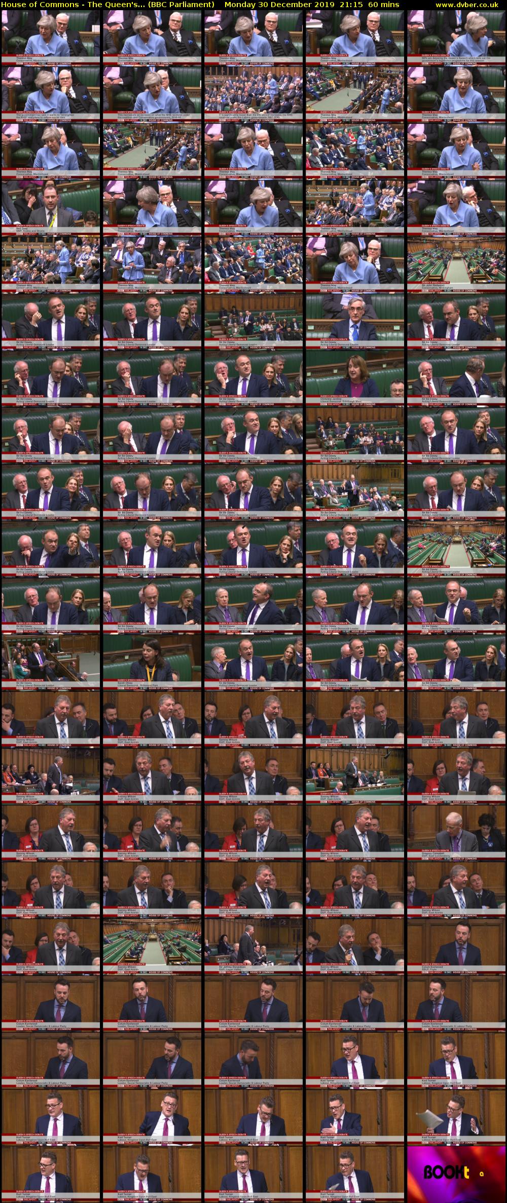 House of Commons - The Queen's... (BBC Parliament) Monday 30 December 2019 21:15 - 22:15